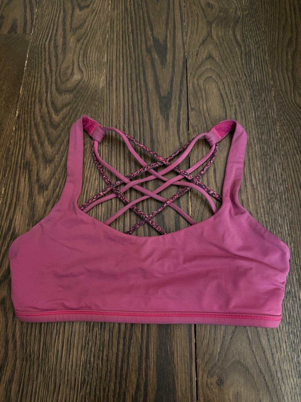 lululemon athletica Magenta Crisscross Back Sports Bra